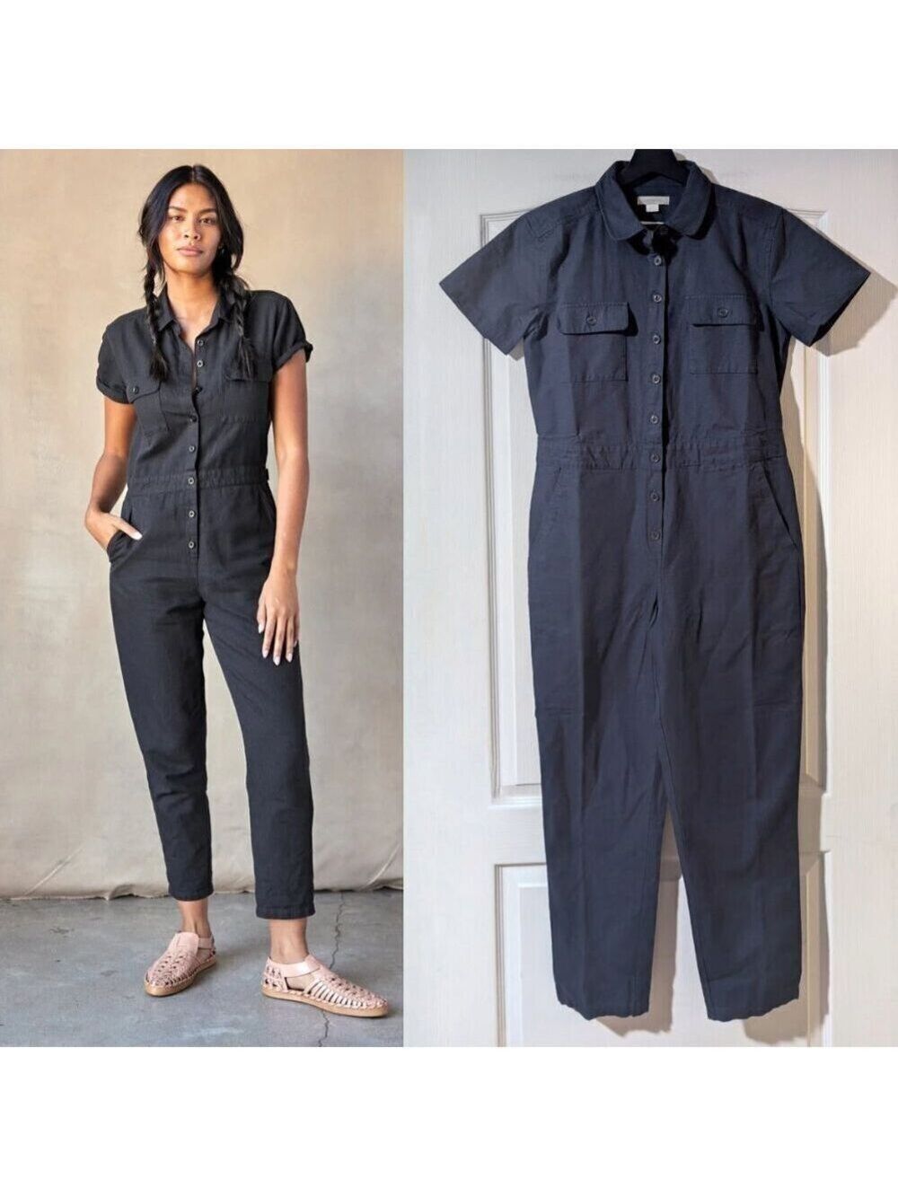 NEW! Outerknown | S.E.A. Suit, Short Sleeve Jumpsuit in Navy Blue
